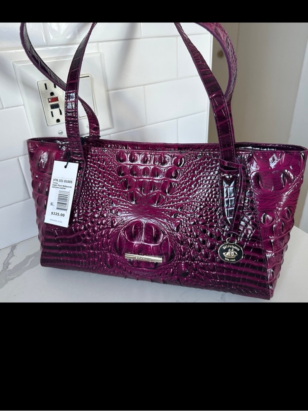 Brahmin Tonya sugar plum Melbourne leather - Picture 3 of 7
